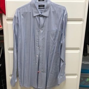 Nordstrom traditional fit blue/white button down